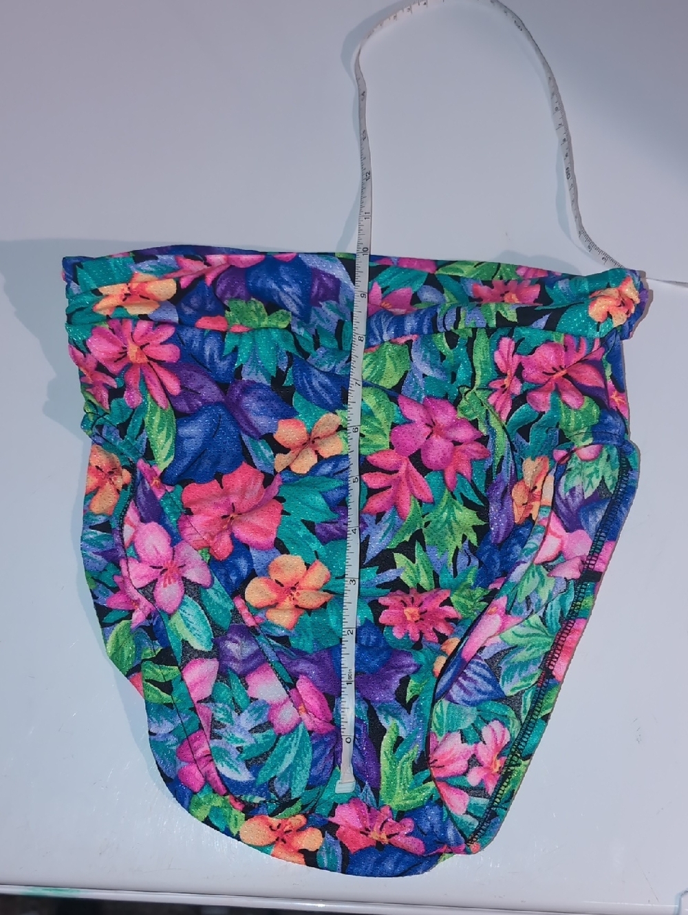 Vintage Le Cove High Waist Neon Floral Bikini Swimsuit - Picture 13 of 14